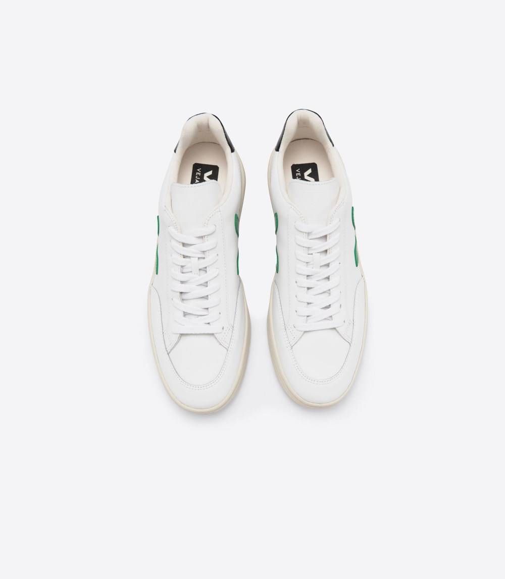 Tenis Veja Mujer - V-12 Cuero - Blancos - 560PWJMAF